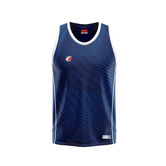 Basketball Top Blue-White