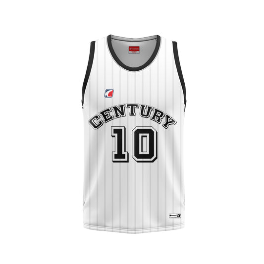 Basketball Top White Sublte Pattern