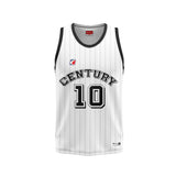 Basketball Top White Sublte Pattern