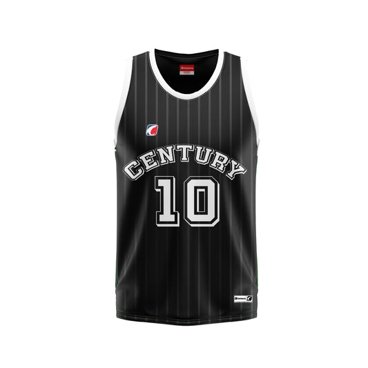 Basketball Top Black Subtle Pattern