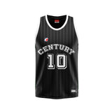 Basketball Top Black Subtle Pattern