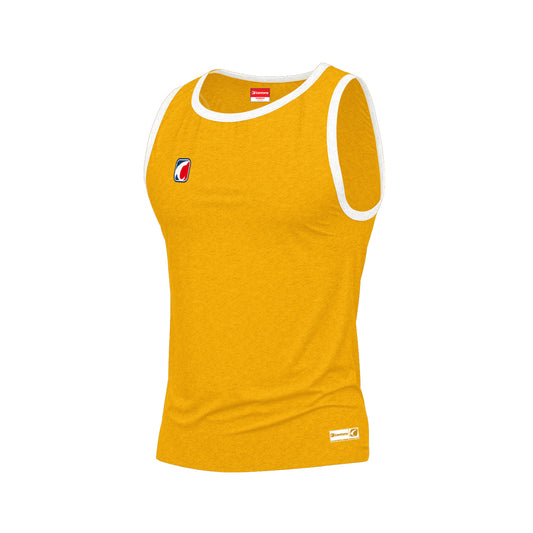 Sleeveless Yellow-White
