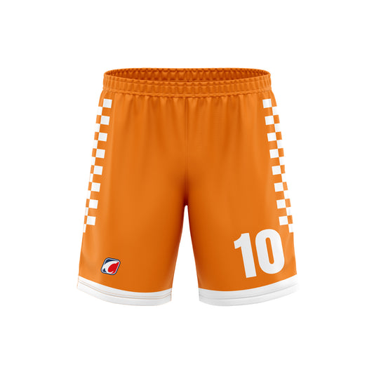 Basketball Shorts Orange-White Dotted