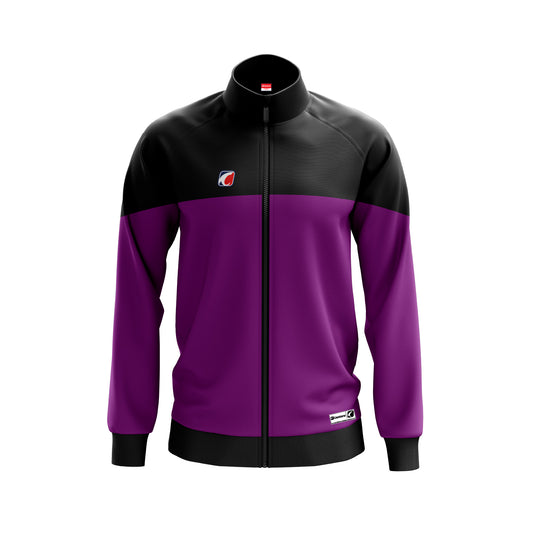 Full Zip Purple-Black
