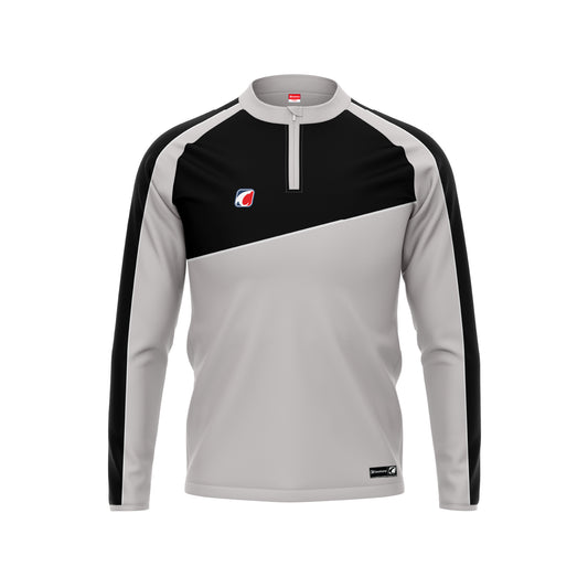 Half Zip Grey-Black