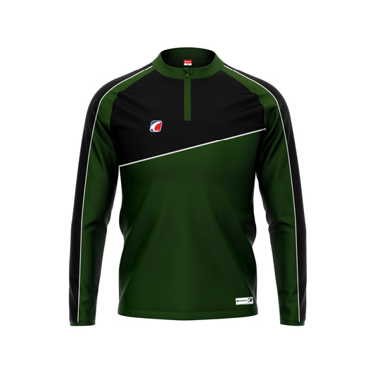 Half Zip Green-Black