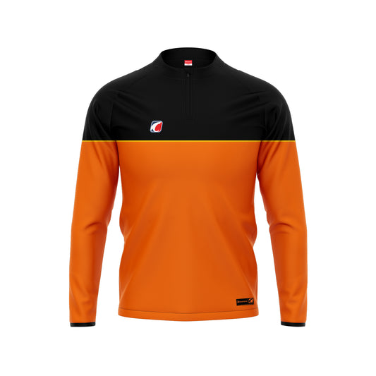 Half Zip Orange-Black