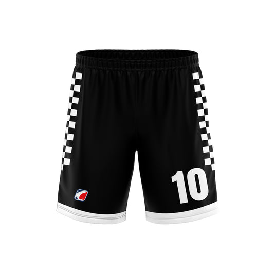 Basketball Shorts Black-White Dotted