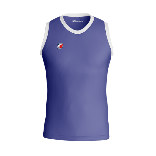 Men Sleeveless Top Royal White