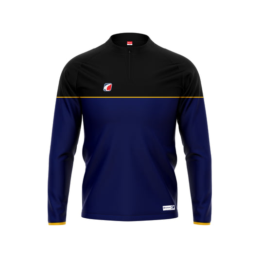Half Zip Blue-Black