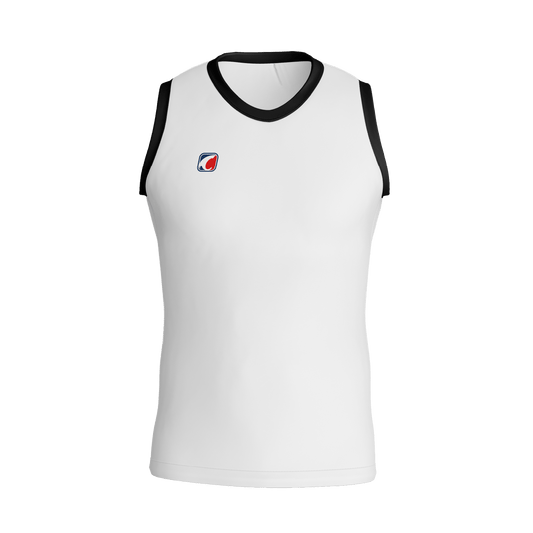 Men Sleeveless Top White Black