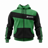 Green & Black Zip Hoodie