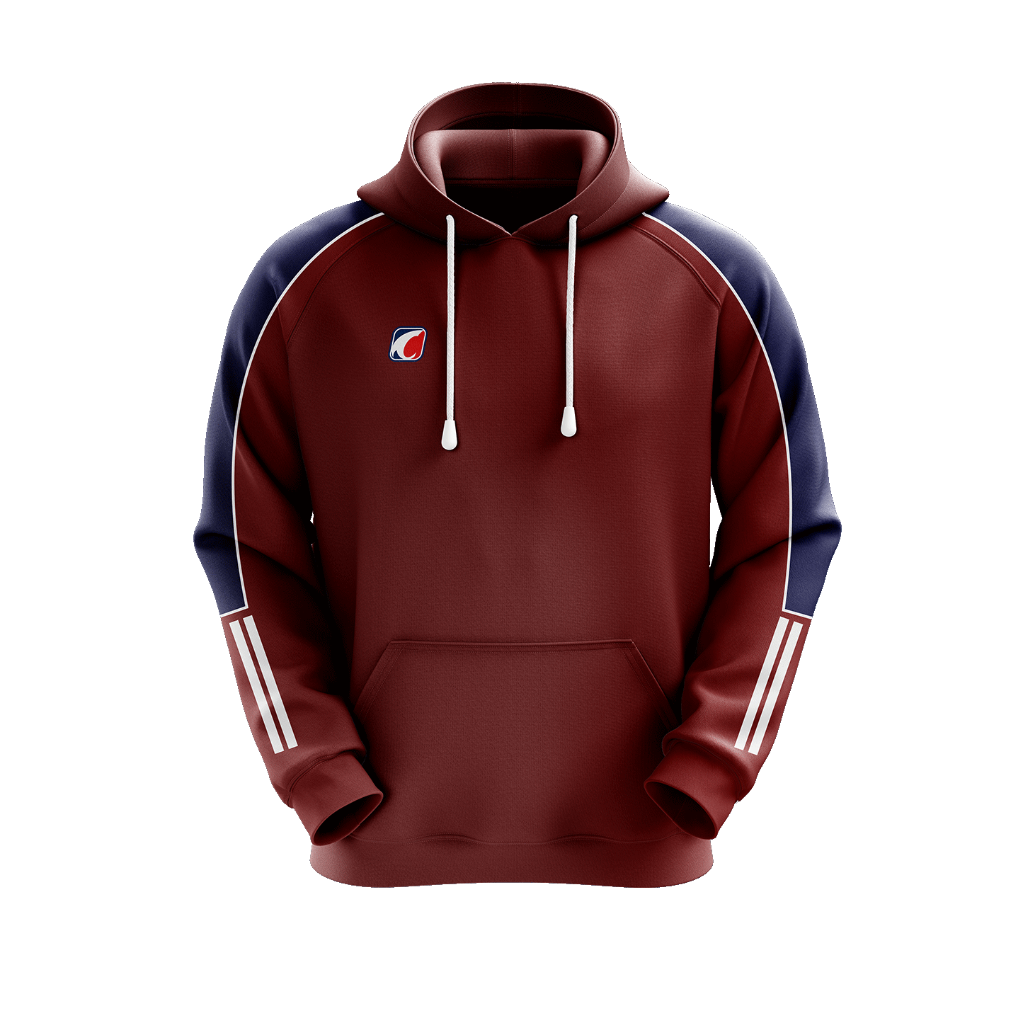 Blue & Maroon Hoodie