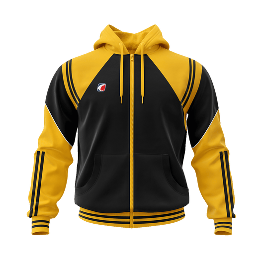 Yellow & Black Zip Hoodie