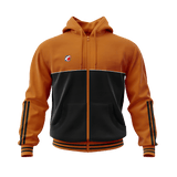 Orange & Black Zip Hoodie